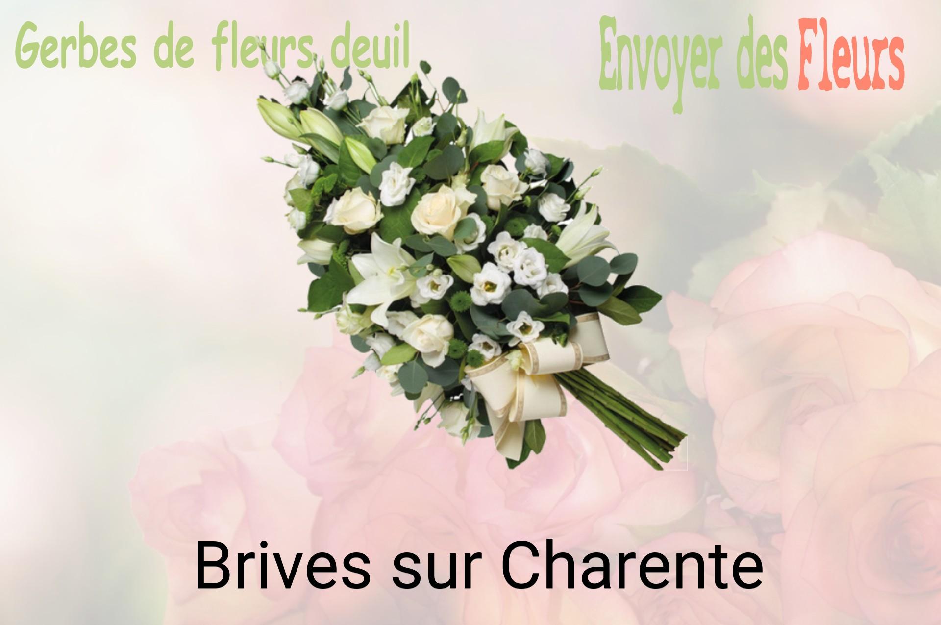 Gerbe de fleurs de deuil livrée à Brives-sur-Charente
